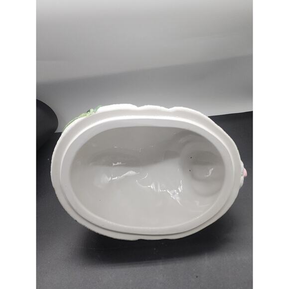 FITZ & FLOYD "Le Lapin" Large Oval Covered Vegetable bowl - Picture 9 of 10